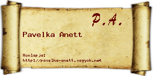 Pavelka Anett névjegykártya